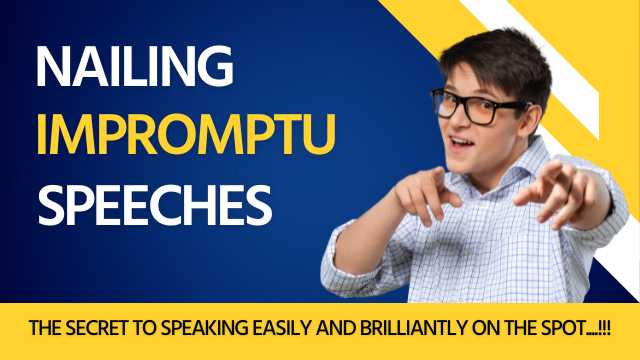 From Stumble to Star: Master Impromptu Speaking to Craft Tactful ...